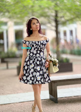 Load image into Gallery viewer, Caroline Dress in Daisy flowers printed
